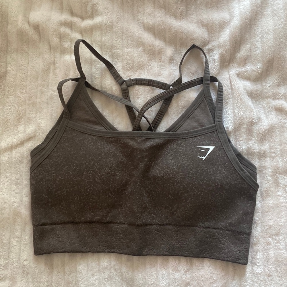 Gymshark Adapt Fleck Sports Bra - Size S, Mineral Brown